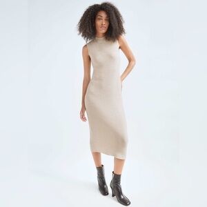 Aritzia Babaton Merino Wool Sleeveless Knit Aesthetica Dress, Size Large